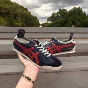 First Copy Onitsuka Tiger Mexico 66 Blue Red First Leather Quality For Mens Shoes